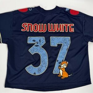 Snow White S Navy Blue Kids Graphic Jersey Top